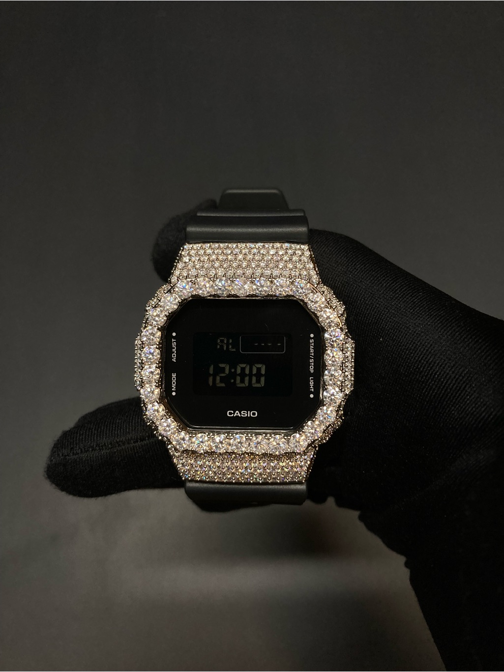 Custom Moissanite Dw5600 GShock Watch  Gra Certified